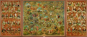 Släktträd för markgrevarna och hertigarna Babenberg, de första härskarna i "Ostarrichi " av Unknown Artist