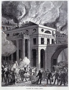 Odeons eld (1820) - gravyr, sent 1800-tal av Unknown artist