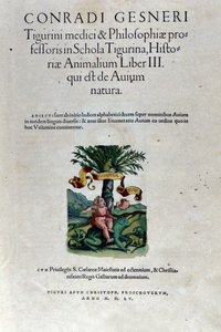 Framsidan av tredje volymen av Historia Animalium av Conrad Gesner (1516 - 1565), Tiguri av Unknown artist
