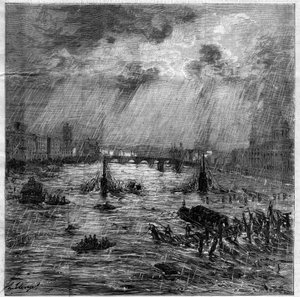 Den stora översvämningen av Toulouse den 23 juni av Unknown artist