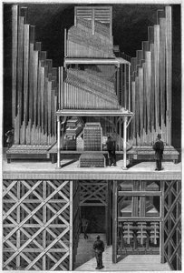 Crystal Palaces stora orgel i London. av Unknown artist