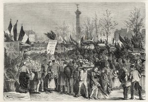 Skinkmässan på Boulevard Bourdon i Paris (Place de la Bastille) - 1868 - av Unknown artist