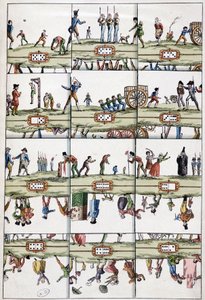 Den illustrerade dominokartan - Arts Déco, n.d. av Unknown artist
