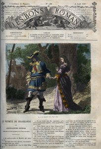 Den sista intervjun av Marie Mancini (1639-1715) med Ludvig XIV (1638-1715) före hans avresa från hovet till Brouage den 22 juni 1659, exilen organiserad av kardinal Mazarin för att hålla honom borta från kungen - Illustrationen hämtar från “Viscount of Br av Unknown artist