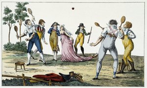 Den långa handflatan - gravyr, deb. 1800-talet av Unknown artist