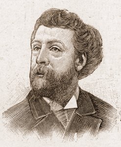 Medlemmarna av Academy Francaise 1895: porträtt av Edouard Pailleron (1834-1899), fransk poet och dramatiker. av Unknown artist