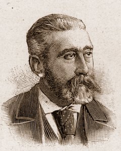Medlemmarna av Academy Francaise 1895: porträtt av Jose Maria (Jose-Maria) de Heredia (1842-1905), fransk poet. av Unknown artist