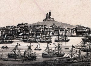 Den gamla hamnen i Marseille i "Världen illustrerar 168 vyer"" Odaterad (slutet av 1800-talet) av Unknown artist