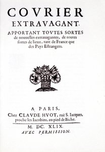 Den av "" Courier extravaganta som ger alla möjliga extravaganta nyheter, från alla möjliga platser, både från Frankrike och från Pays Etrangers", i Paris Chez Claude Huot av Unknown artist