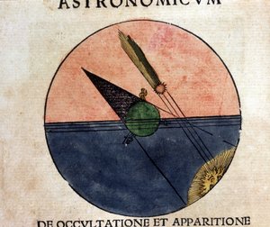 Fenomenet kometer - i Astronomicon caesarum, avhandling från 1500-talet av Unknown artist