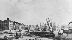 Kajerna i Bordeaux 1833 av Unknown artist