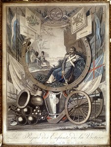 Resten av segerns barn: allegori om soldaterna från Napoleonkriget. n.d.. 1800-talet. av Unknown artist