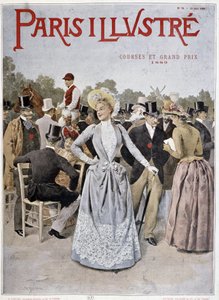 Åskådarna vid loppen - i "Paris Illustré"" av Unknown artist
