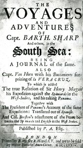 Kapten Bartholomew Sharps och andras resor och äventyr i Söderhavet, ca 1684 av Unknown artist