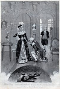 Teater berömd - "" Drottningens halsband"" (Affär) drama av Pierre Decourcelle av Alexandre Dumas pere - "" Drottningens halsband"" pjäs i 5 akter och 13 målningar, Paris, 31 januari 1895, Theatre de la Porte Saint-Martin av Unknown artist