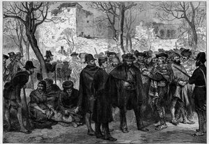 Tredje Carlistkriget (1872-1876): Carlistfångar i Alhambre i Granada. av Unknown artist