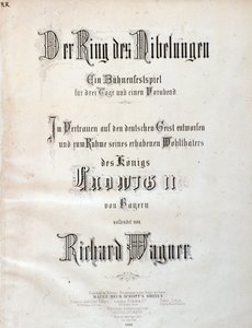 Titelsida för partitur till Der Ring des Nibelungen av Wagner av Unknown artist