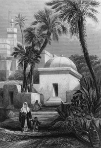 De moriska invånarnas gravar på en kyrkogård i Alger i Bab-el-Oued av Unknown artist
