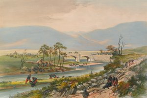 ?Traktir-bron efter slaget vid Tchernaya?, 1855 av Unknown