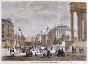 Förvandlingar av Paris under det andra imperiet, Haussmann Paris. Invigning av Boulevard Malesherbes (Haussmann verk) av Unknown artist