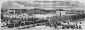 Förvandlingar av Paris under det andra imperiet, Paris Haussmann: Den nya marschen till villettens boskap. av Unknown artist