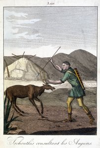 Tschutkis man konsulterar auspures (Asien). av Unknown artist