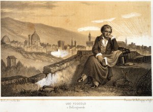 Ugo Foscolo (1778 - 1827), italiensk poet och romanförfattare, i Bellosgardo - i "" Storia d