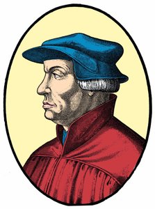 Ulrich eller Huldrych Zwingli (1484-1531), schweizisk religiös reformator. av Unknown artist