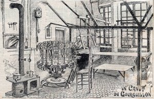 En canut från Gourguillon (Lyon) 1893 - gravyr i "Le Progres illustrious"" från 1895 av Unknown artist