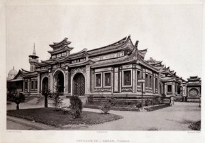 Universell utställning i Paris 1889 - Annam Pavilion, Tonkin. av Unknown artist