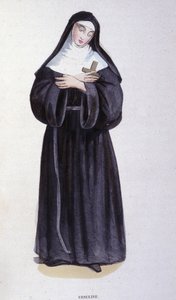 Ursuline. Gravyr från ett album på religiösa beställningar, Paris av Unknown artist