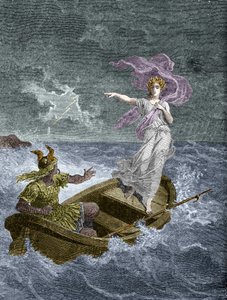Vercingetorix och Druidess. I "Historia om den övernaturliga världens magi och dödlighet genom tid och folk", Furne Jouvet et et Cie-redaktörer (1880). av Unknown artist