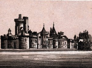 Wien, Österrike: utsikt över slottet Laxenburg (slottet Laxenburgh i Wien). i "" Världen illustrerar 168 vyer"" Odaterat (slutet av 1800-talet) av Unknown artist