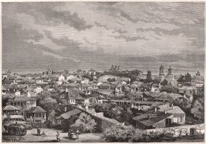 Vy över Bukarest under XIX-talet av Unknown