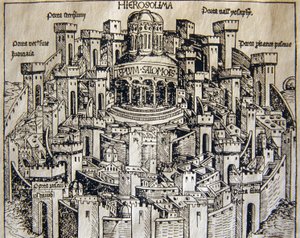 Utsikt över Jerusalem under medeltiden av Unknown artist