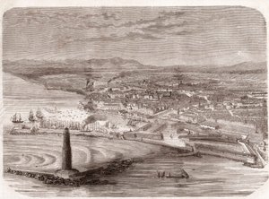 Vy över Livorno (Livorno - Toscana - Toscana) - Toscana - gravyr 1860 av Unknown artist