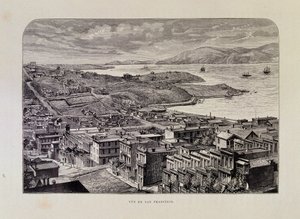 Utsikt över San Francisco på 1800-talet av Unknown artist
