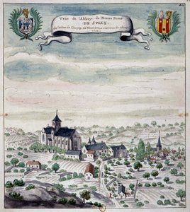 Utsikt över Sully Abbey, Touraine av Unknown artist