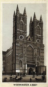 Vy över Westminster Abbey, London, England. av Unknown artist
