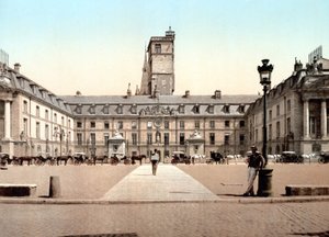 Utsikt över stadshuset i Dijon. Photochrome v. 1890. av Unknown artist