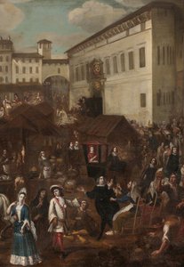 Utsikt över Grand Marche Verziere i Milano av Unknown Artist