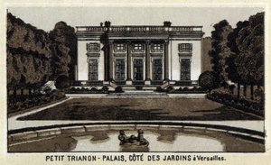 Utsikt över Peer Trianon i Versailles trädgårdar. av Unknown artist