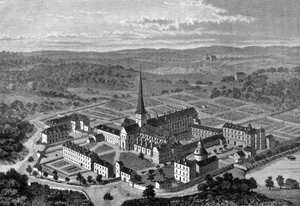 Utsikt över klostret Port Royal des Champs (Port-Royal-des-Champs). av Unknown artist