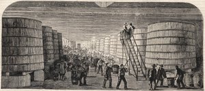 Utsikt över källaren på Chateau - Lafitte 1860 av Unknown artist