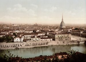 Utsikt över staden Turin (Torino) i Italien 1890 av Unknown artist