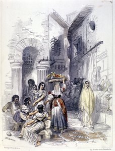 Utsikt över Roms getto 1830. av Unknown artist