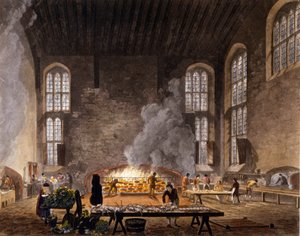 Utsikt över köken i Christ Church, Oxford University. 1850 av Unknown artist