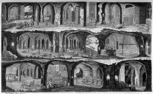 Vy över underjordiska arbeten i saltgruvorna i Wieliczka, Galicien. I "" Les wonders de l