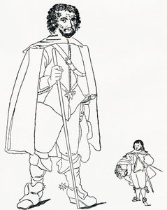 Walter Parsons och Sir Jeffrey Hudson, ur The Strand Magazine utgiven 1894. av Unknown artist
