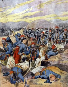 Kriget 1914 - 1918: Afrikanska ryttare i den franska kolonialarmén i Flanderns sanddyner. 1914. av Unknown Artist